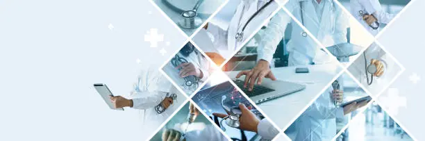 Mosaico di immagini mediche e scientifiche